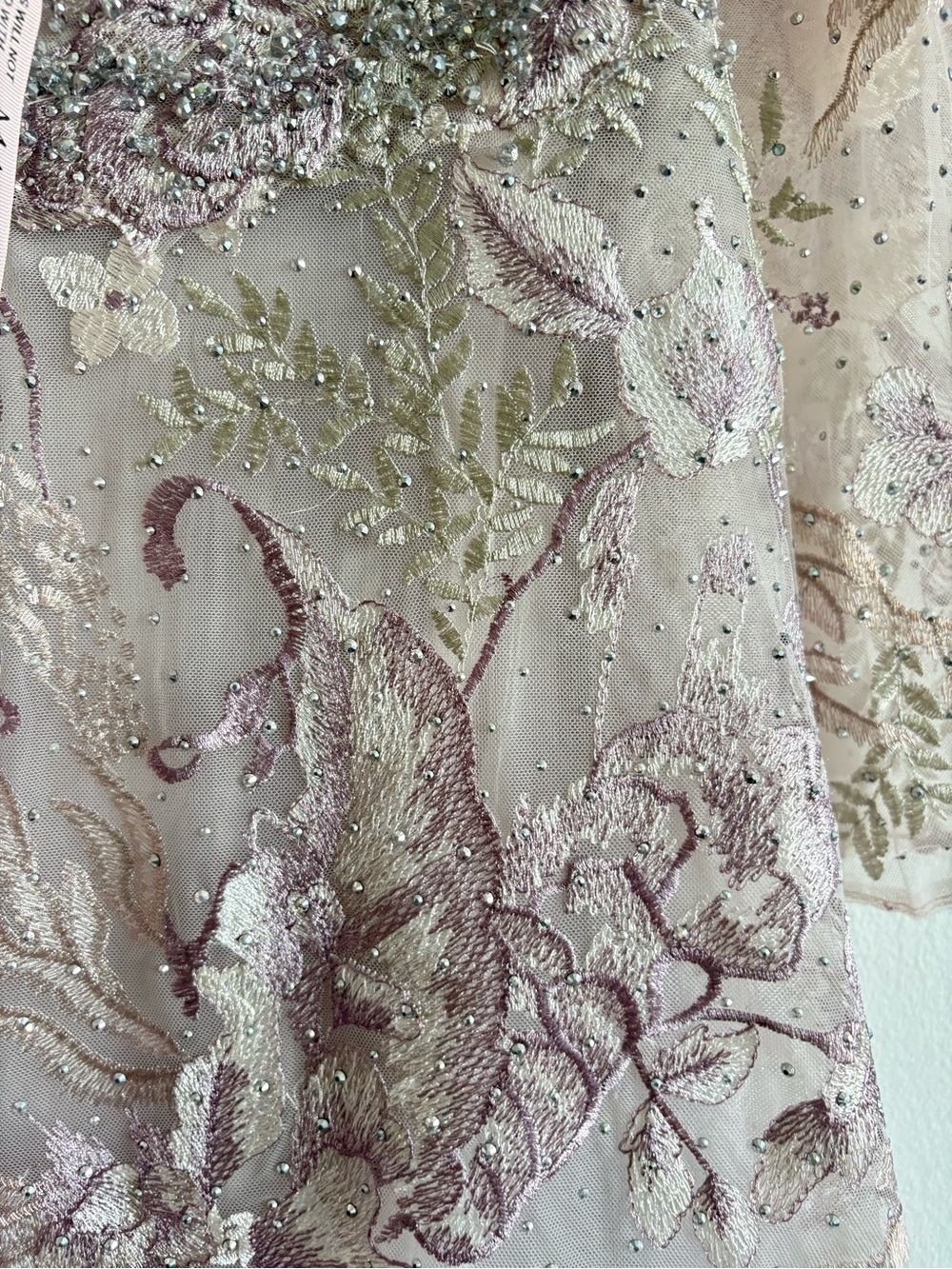 Mac Duggal 20214 Long Sleeve Formal Evening Dress in Vintage Lilac size 8 - Picture 7 of 12